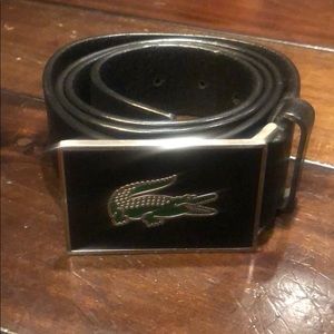Men’s Lacoste Leather Black Belt